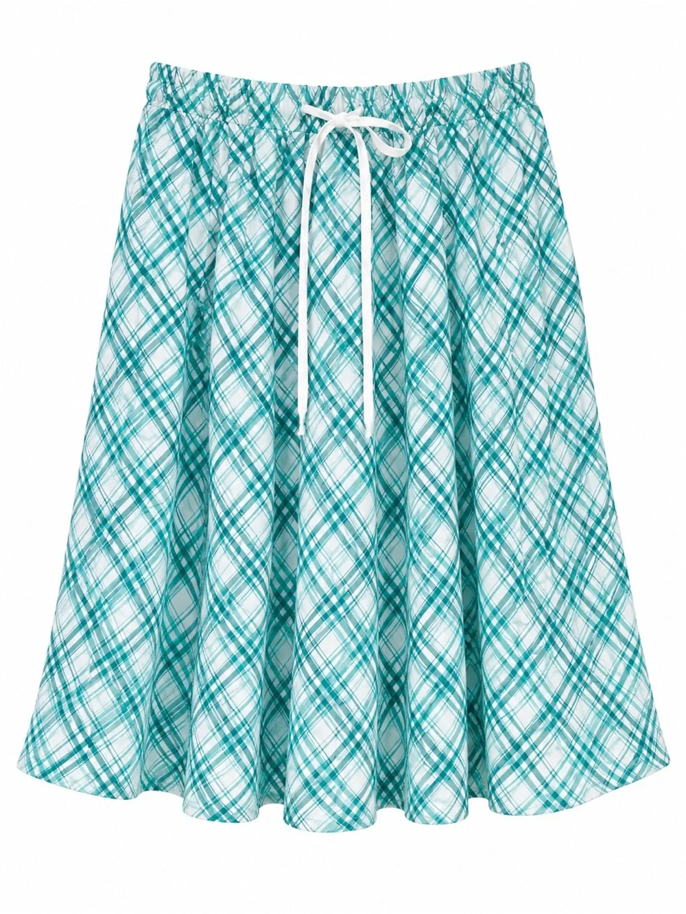 NWT// Maeve drawstring a-line teal skirt